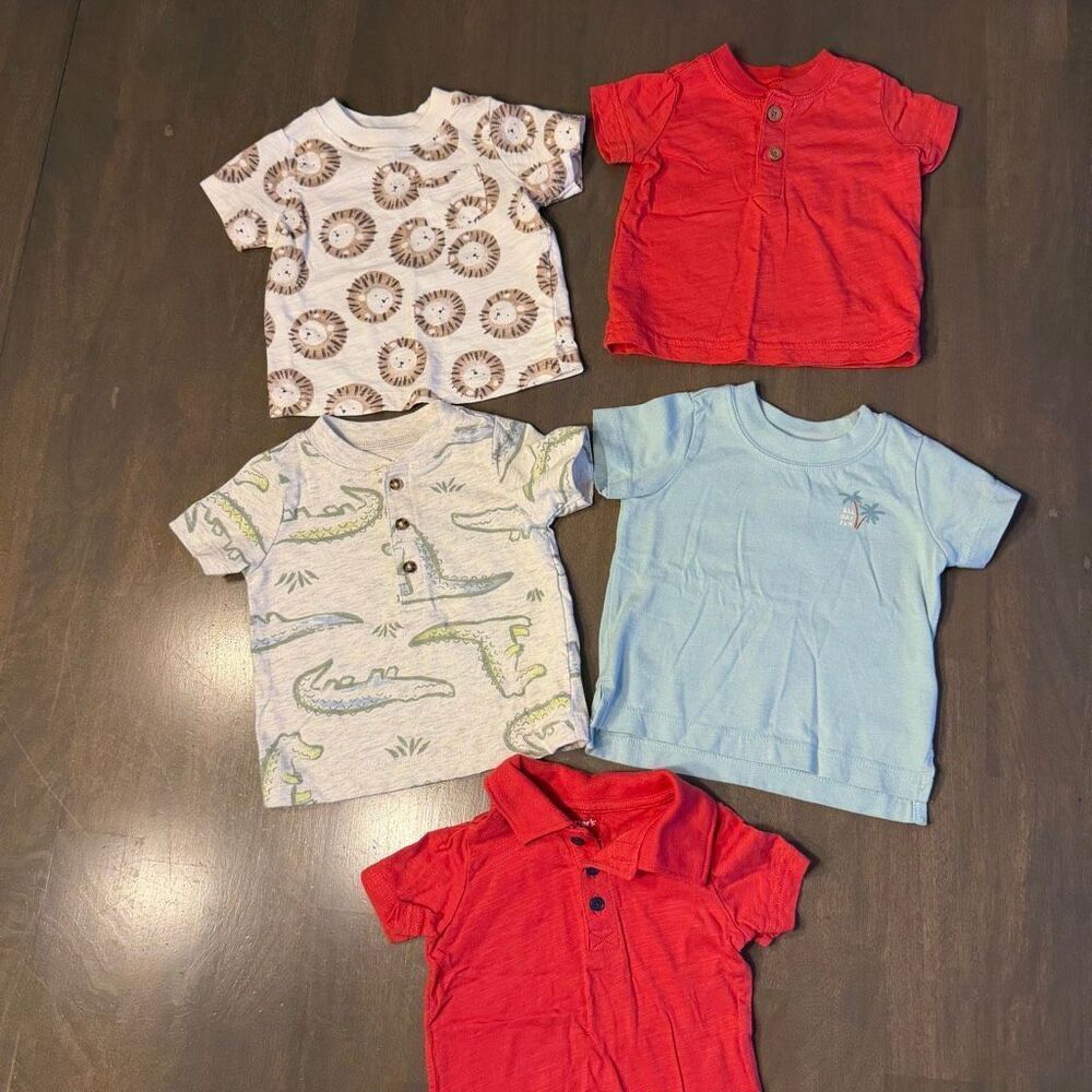 Carters 5 Short Sleeve T-Shirts 3 months